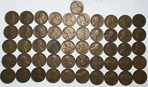 1944 S Lincoln Cent Cent Penny Roll Coins מוכר פרוטה מאוד בסדר
