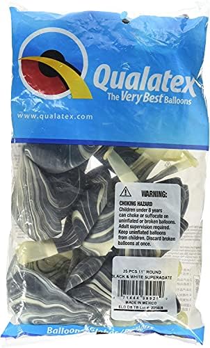 שיש שחור אגייט Qualatex Balloons 11 אינץ '25 לכל חבילה