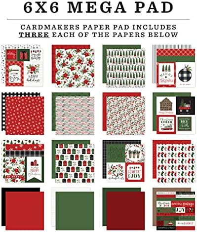 חברת נייר הפארק של הפארק הבית עבור יצרני כרטיסי חג המולד 6x6 מגה נייר כרית, רב
